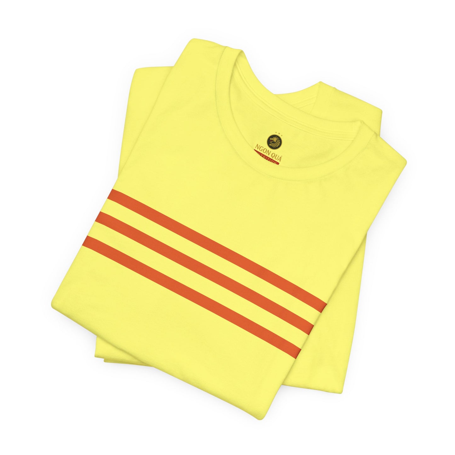 Ngon Quá Vietnamese Legacy Tee – Yellow with Three Stripes