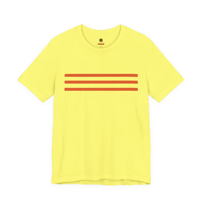 Ngon Quá Vietnamese Legacy Tee – Yellow with Three Stripes